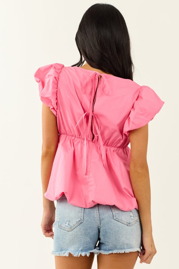 Short Puff Sleeve Cotton Top - Image 5
