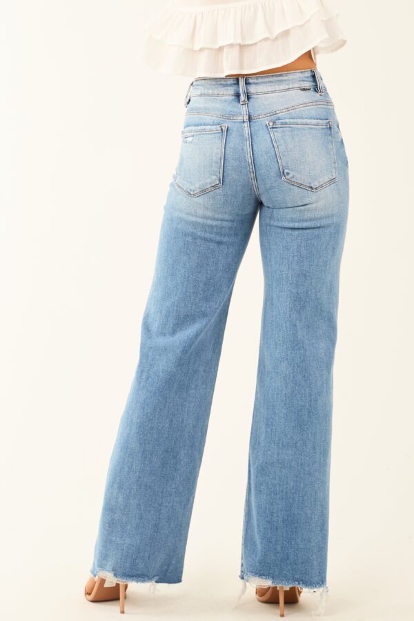 Mid Rise Distressed Tummy Control Jeans - Image 5