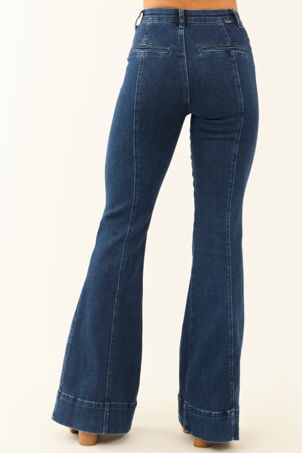 Special A Dark Tummy Control Stretchy Flare Jeans - Image 5