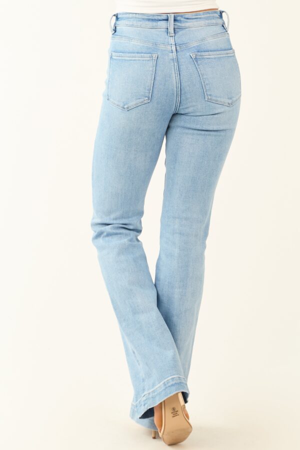 Light Wash Bootcut Mid Rise Jeans - Image 5