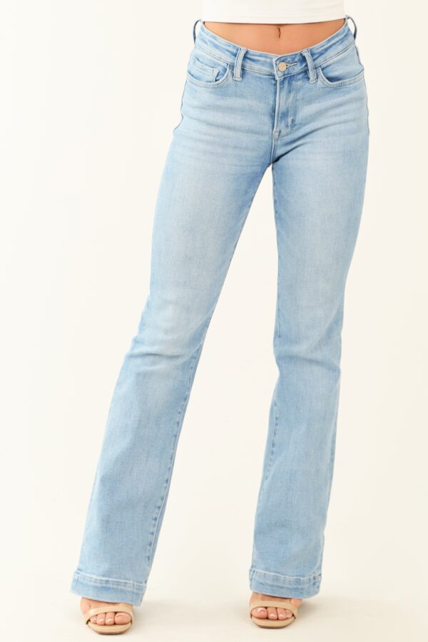 Light Wash Bootcut Mid Rise Jeans - Image 2